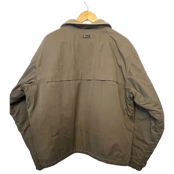 Columbia Men's L Dk Gray Insulated Jacket With Fleece Lining Logo Zip Pockets - Picture 3 of 16